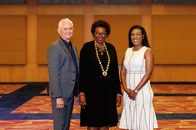 Hall of Fame recipients and Sandra Bibb